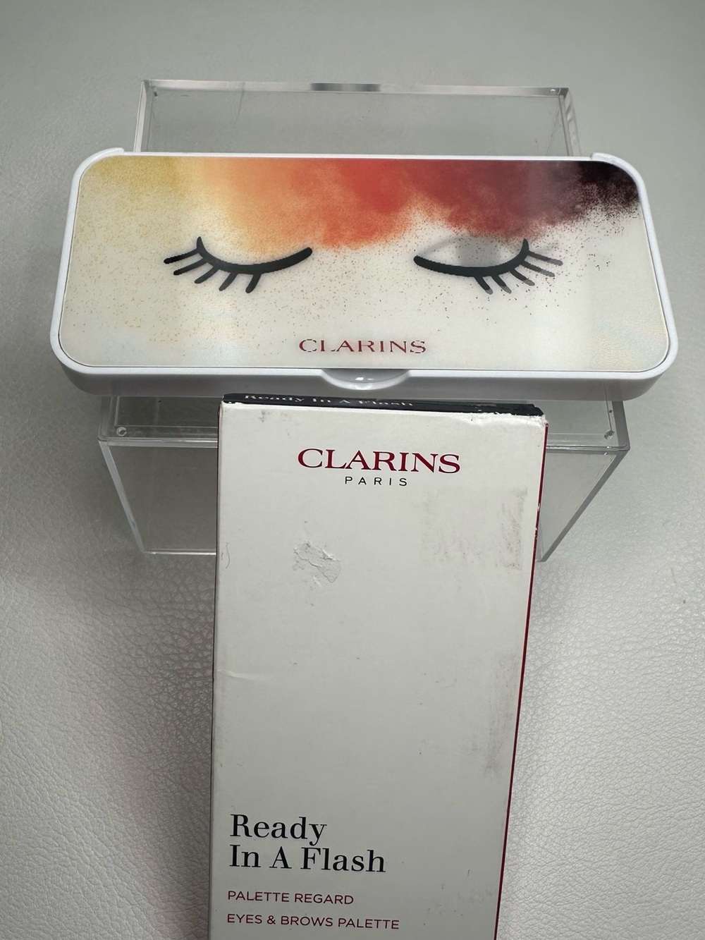 Clarins Ready In A Flash Eyes & Brows Palette - White with Multicolor Accents